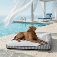 Extra Large Cooling Orthopedic Dog Bed with Raised Headrest