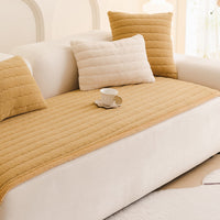 Cozy Ribbed Sherpa Nonslip Sofa/Couch Cover