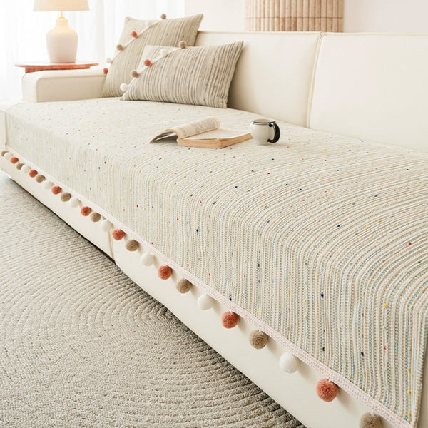 Playful Dots Chenille Nonslip Sofa/Couch Cover