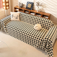 Cozy Houndstooth Plush Sofa/Couch Cover