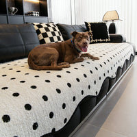 Creamy Dot Plush Nonslip Sofa/Couch Cover