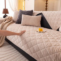 Modern Quilted Luxe Chenille Nonslip Sofa/Couch Cover