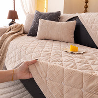 Modern Quilted Luxe Chenille Nonslip Sofa/Couch Cover