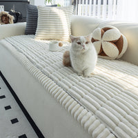 Retro Flannel Plush Nonslip Sofa/Couch Cover