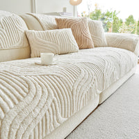 Cozy Wave Plush Nonslip Sofa/Couch Cover