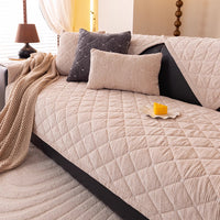 Modern Quilted Luxe Chenille Nonslip Sofa/Couch Cover