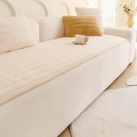 Cozy Ribbed Sherpa Nonslip Sofa/Couch Cover