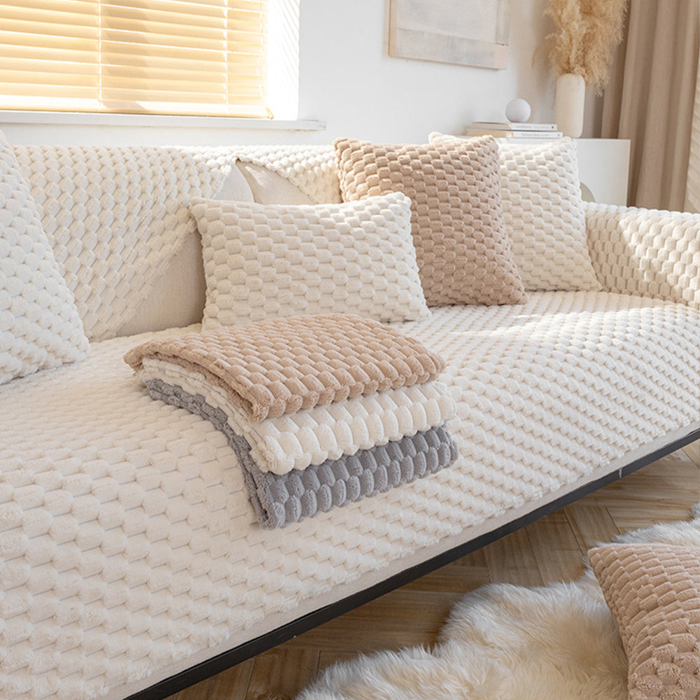 Cloud Pebble Plush Nonslip Sofa/Couch Cover