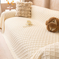 Vintage Diamond Plush Warm Sofa Cover