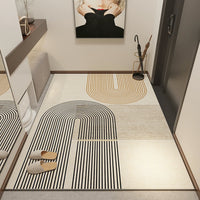 Easy Clean Rug Modern Arch-Line High-Density Polyester Doormat