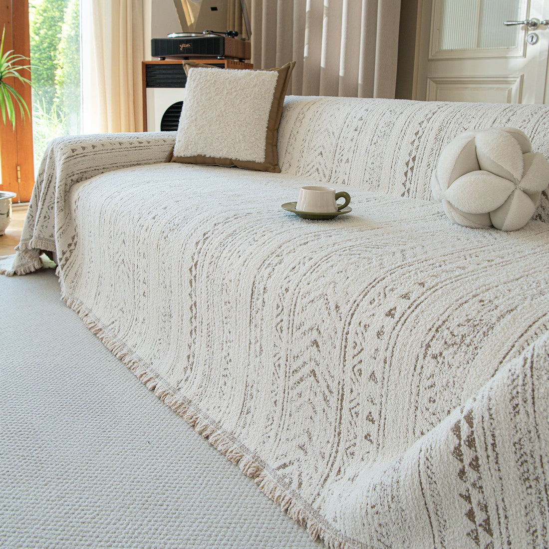 Cozy Loom Plush Scratch-Resistant Sofa/Couch Cover
