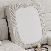 WaveLuxe Ripple Stretch Sofa Cover – Anti-Scratch, Full-Cover Pet Protector