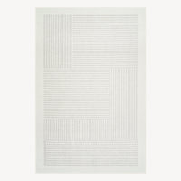 Easy Clean Washable Rug Abstract Textured Stripe Woven Design Durable Spillproof Pet-Friendly Non-Slip Pad Living Room Area Rug