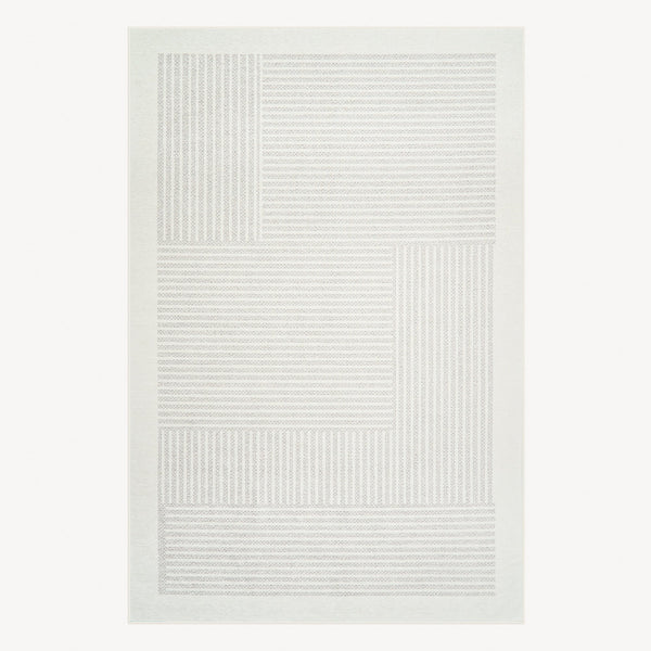Easy Clean Washable Rug Abstract Textured Stripe Woven Design Durable Spillproof Pet-Friendly Non-Slip Pad Living Room Area Rug
