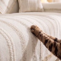 Scandinavian Stripe Chenille Sofa Cover