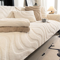 Soft Velvet Curve Non-Slip Sofa Cover