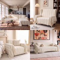 Scandinavian Stripe Chenille Sofa Cover