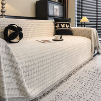 Elegant Grid Chenille Scratch-Resistant Sofa/Couch Cover