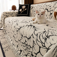 Cozy Bloom Plush Anti-Scratch Sofa/Couch Cover