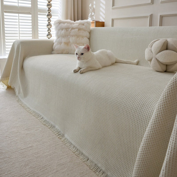 Minimalist Waffle Texture Sofa/Couch Cover