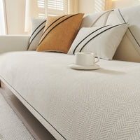 Herringbone Weave Chenille Nonslip Sofa/Couch Cover