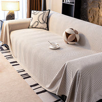 Elegant Washable Herringbone Chenille Sofa Cover