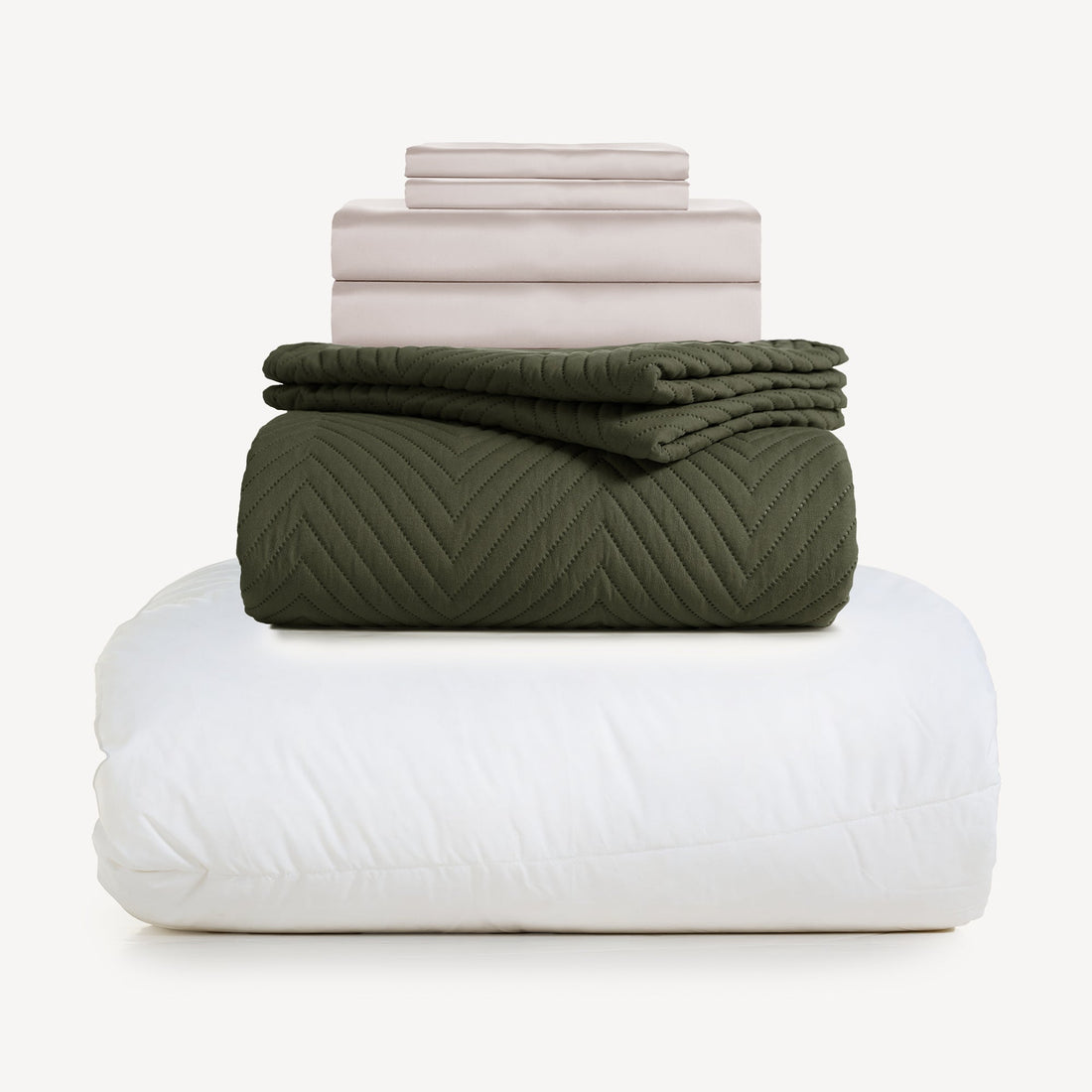 Back-to-School Luxe Complete Bundle -Bamboo Sheet Set +Aerogel Comforter + Quilt Set