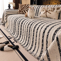 Softline Woven Striped Chenille Sofa Cover