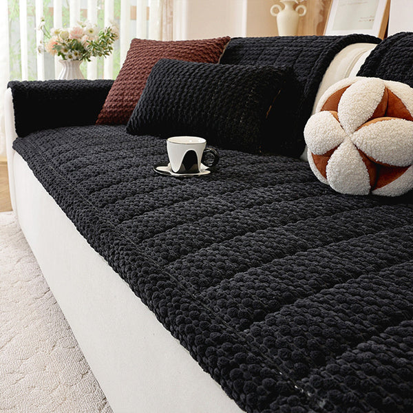 Cozy Corduroy Plush Nonslip Sofa/Couch Cover