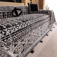 Boho Geometric Chenille Sofa Cover