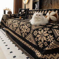 Nordic Geometric Pattern Breathable Monochromatic Couch Cover Soft Stylish Sofa Protection for a Cozy Modern Durable Home