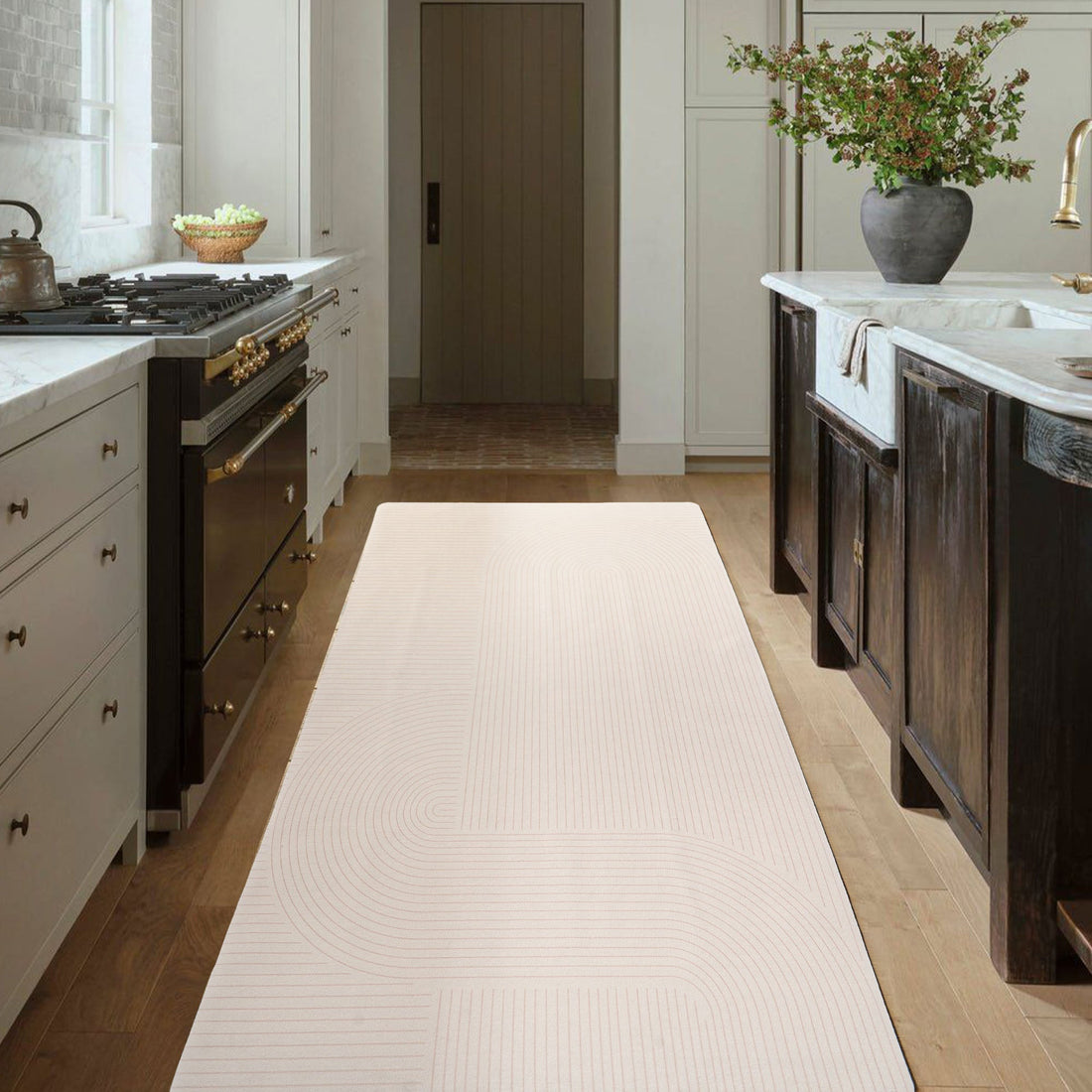 Easy Clean Rug Serene Flow Durable Non-Slip Pet-Friendly Modern Hallway Runner Stain-Resistant