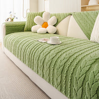 Plush Cable Knit Nonslip Sofa Cover