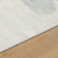 Easy Clean Washable Rug Modern Abstract Neutral Brushed Design Durable Spillproof Pet-Friendly Non-Slip Pad Living Room Area Rug