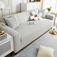 WavyJacquard Velvet Stretch Sofa Slipcover