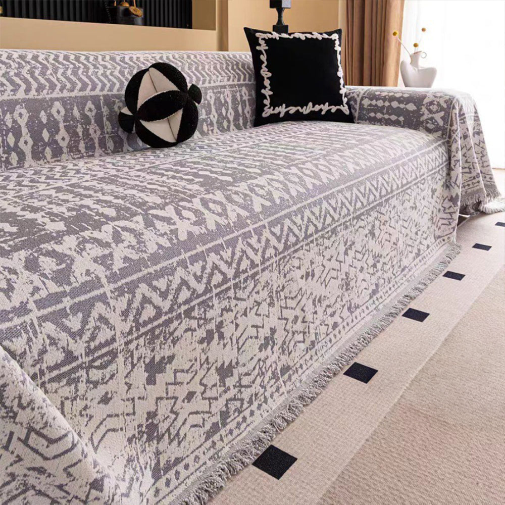 Boho Geometric Chenille Sofa Cover