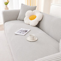 CreamFlow Stretch Full-Encasing Sofa Slipcover