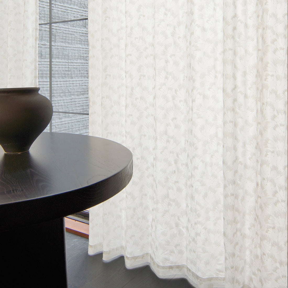 Whisper Bloom Embroidered Sheer Curtain