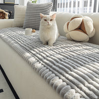 Retro Flannel Plush Nonslip Sofa/Couch Cover
