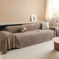 Velvet Ribbed Chenille Sofa Cover