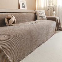 Velvet Ribbed Chenille Sofa Cover