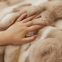 Winter Plush Irregular Faux-Rabbit Nonslip Sofa/Couch Cover