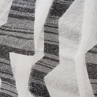 Monochrome Wave Embroidered Sheer Curtain