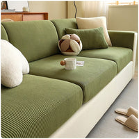 Vertical Stripe Corduroy Stretch Sofa Cover – Anti-Scratch, Full-Cover Pet Protector