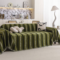 Textured Stripes Contemporary Soft Pet-Friendly Durable Sofa Cover – Machine Washable Minimalist Throw Couch Protection