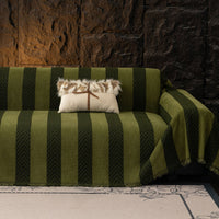 Woodland Geometric Soft Plush Pet-Friendly Multi-Purpose Minimalist Vintage Sofa Cover