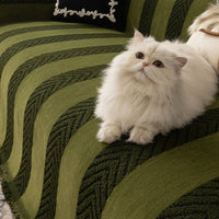 Woodland Geometric Soft Plush Pet-Friendly Multi-Purpose Minimalist Vintage Sofa Cover