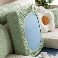 WaveLuxe Ripple Stretch Sofa Cover – Anti-Scratch, Full-Cover Pet Protector
