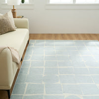Easy Clean Washable Rug Minimalist Neutral Abstract Mosaic Design Durable Spillproof Pet-Friendly Non-Slip Pad Living Room Area Rug