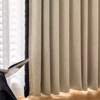 Modern Luxurious Chenille Sun Block Scratch-Resistant Window Curtain